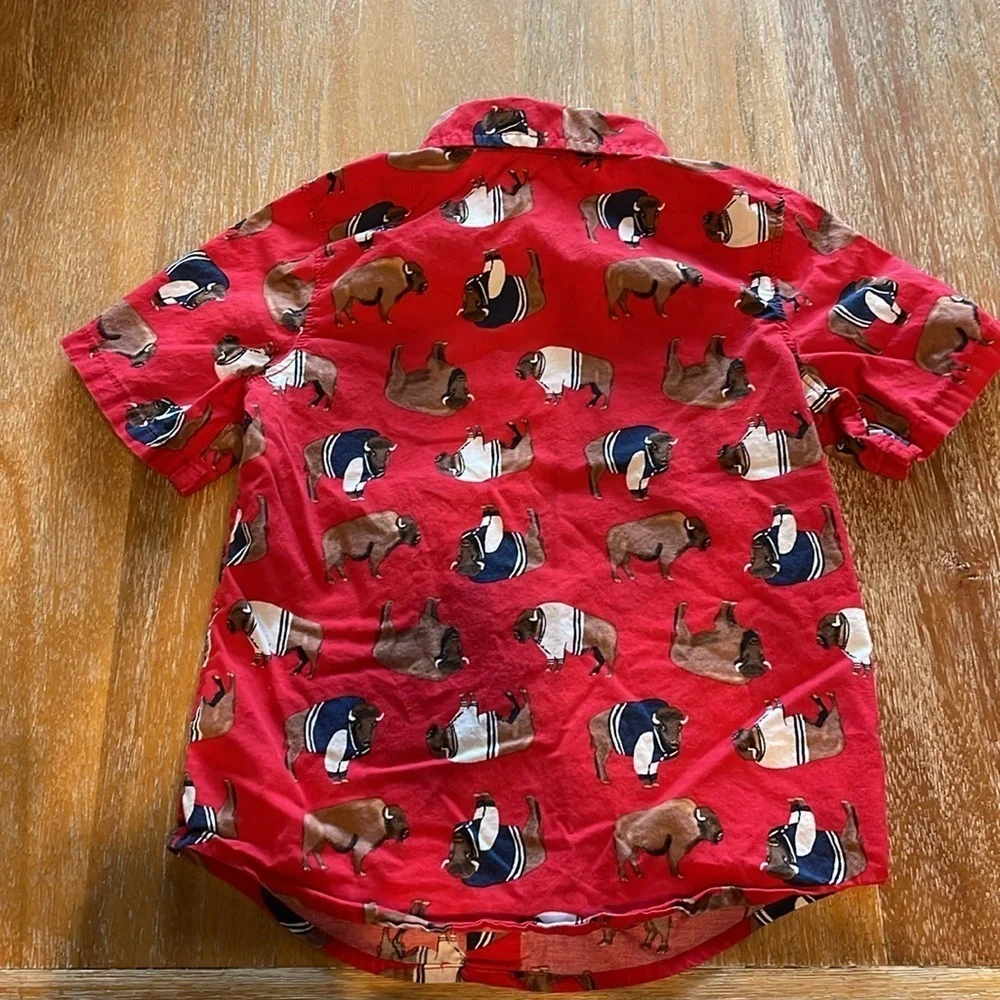 Old Navy Boys SZ 5T Buffalo print button down